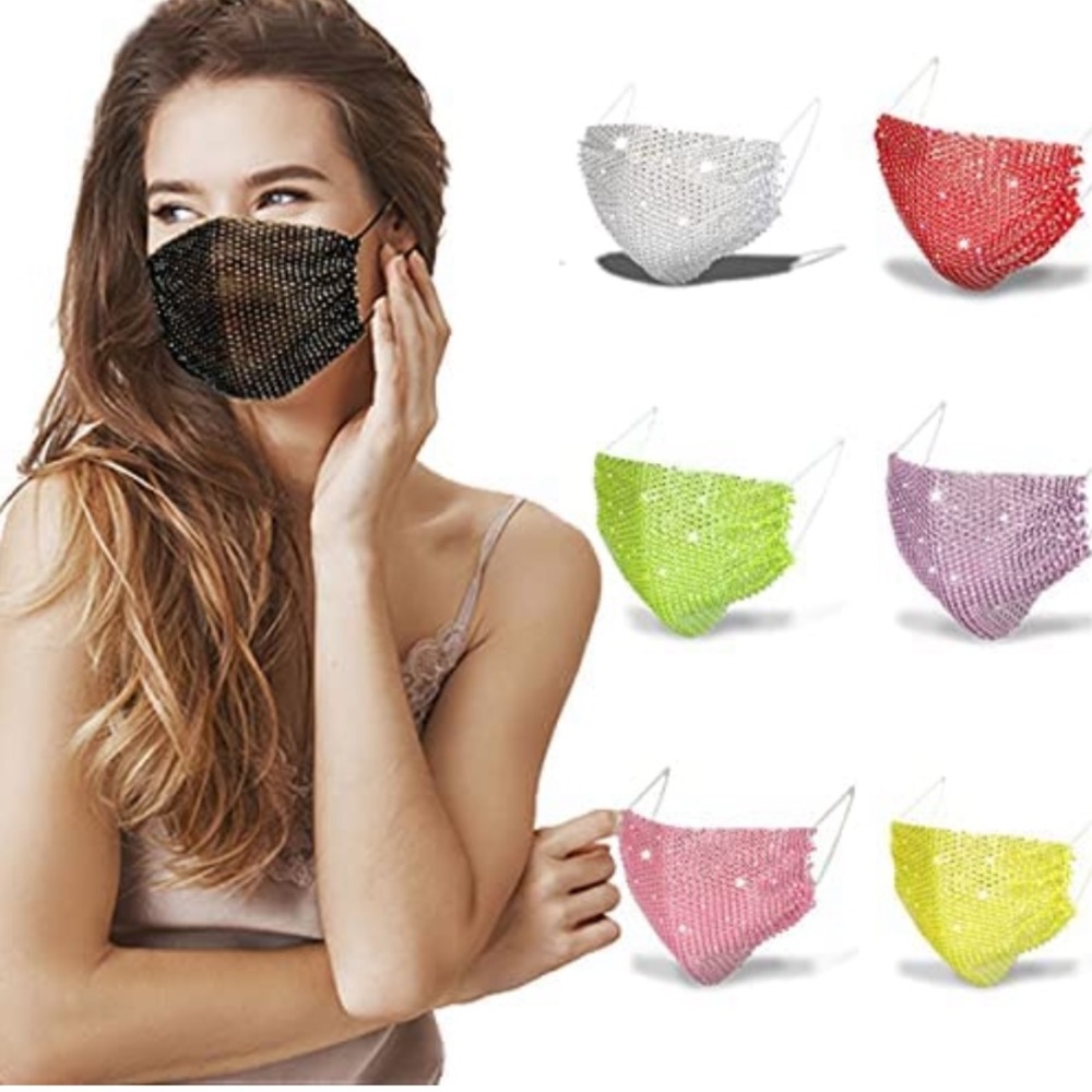 RHINESTONE MASKS Pack of 6
